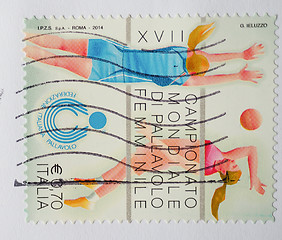 Image showing Women volley ball stamp