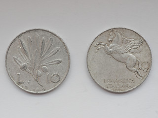 Image showing Old Italian coins