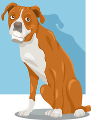 Image showing boxer dog cartoon illustration