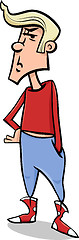 Image showing angry teenager cartoon illustration