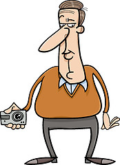 Image showing man and hidden camera cartoon