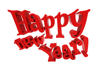 Image showing Happy new year lettering isolated