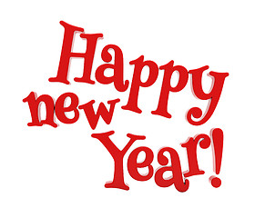 Image showing Happy new year lettering isolated