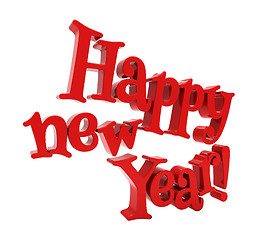 Image showing Happy new year lettering isolated