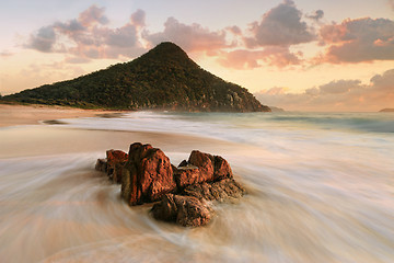 Image showing Port Stephens Zenith Beach sunrise tourism