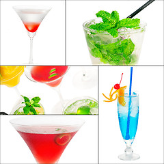 Image showing cocktails collage