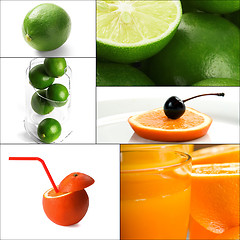 Image showing citrus fruits collage