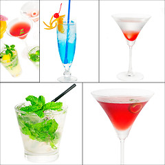 Image showing cocktails collage