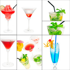 Image showing cocktails collage