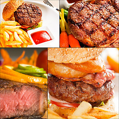 Image showing beef dishes collage