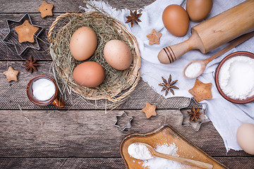 Image showing Homemade holiday bakery and  cookies for Christmas