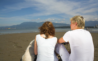 Image showing young couple on the beach