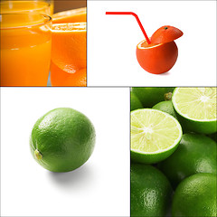 Image showing citrus fruits collage