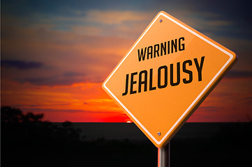 Image showing Jealousy on Warning Road Sign.