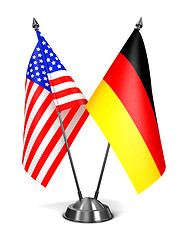 Image showing USA and Germany - Miniature Flags.