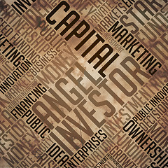 Image showing Angel Investor - Grunge Brown Word Collage.