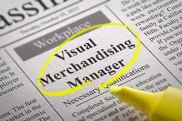 Image showing Visual Merchandising Manager Jobs in Newspaper.