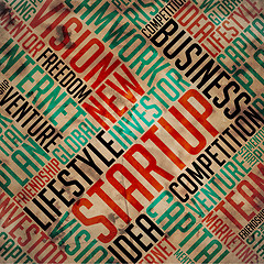 Image showing Startup - Grunge Word Collage.