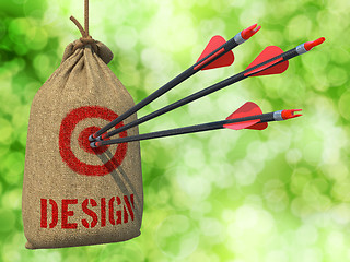 Image showing Design - Arrows Hit in Red Target.