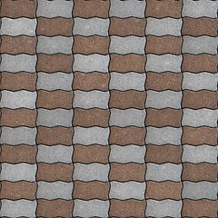 Image showing Seamless Texture of Pavement as Wavy Parallelogram. 