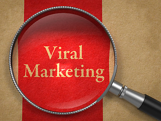 Image showing Viral Marketing through Magnifying Glass.