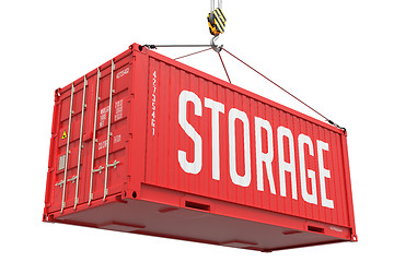 Image showing Storage - Red Hanging Cargo Container.