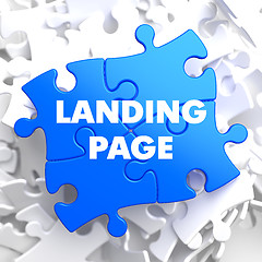 Image showing Landing Page on Blue Puzzle.