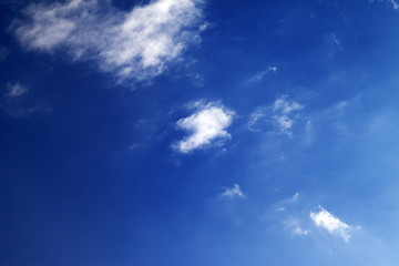 Image showing Beautiful blue sky with clouds