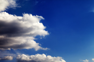 Image showing Beautiful blue sky with clouds