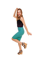 Image showing Dancing young woman.