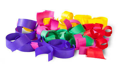 Image showing Multicolored Confetti Serpentine From Paper