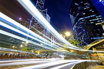 Image showing night traffic in the city 