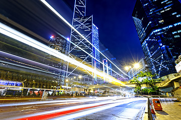 Image showing night traffic in the city 