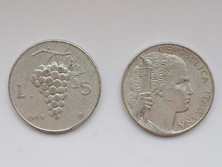 Image showing Old Italian coins