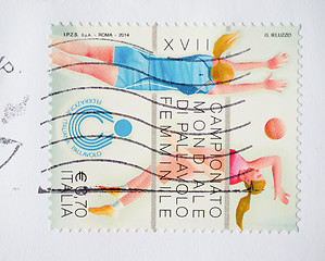 Image showing Women volley ball stamp
