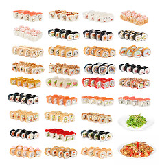 Image showing Set of sushi