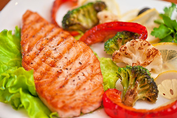 Image showing salmon steak