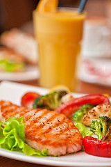 Image showing salmon steak