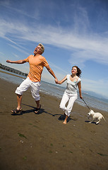 Image showing young couple on the beach