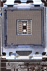 Image showing detail of modern computer mainboard (motherboard) 