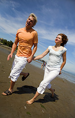 Image showing young couple on the beach