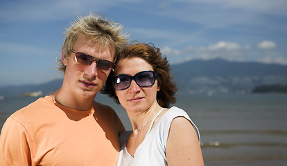 Image showing young couple on the beach