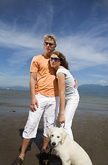 Image showing young couple on the beach