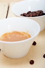 Image showing espresso cofee and beans