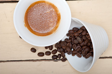 Image showing espresso cofee and beans