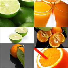 Image showing citrus fruits collage