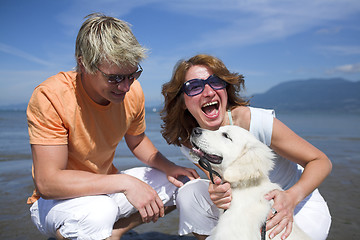 Image showing young couple on the beach