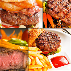 Image showing beef dishes collage