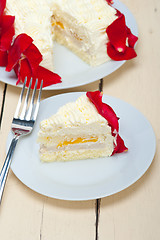 Image showing whipped cream mango cake