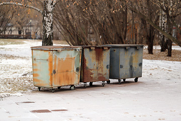 Image showing dustbins